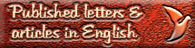 A collection of published English letters and opinions with some audio references.
